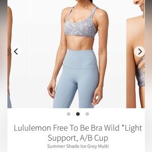 Lululemon Free To Be Bra Wild *Light Support, A/B Cup Size 12